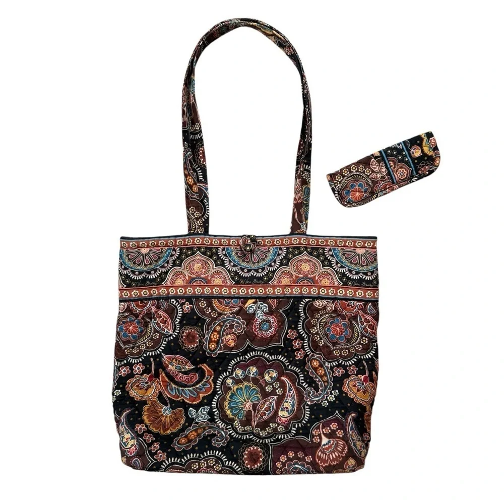 Vintage Vera Bradley 90s Retired Kensington Tote Bag And Readers Case